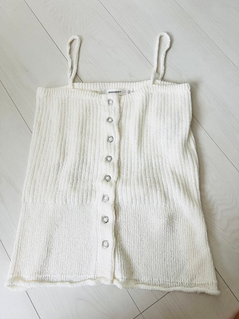 moussy FRONT BUTTON ニットキャミ