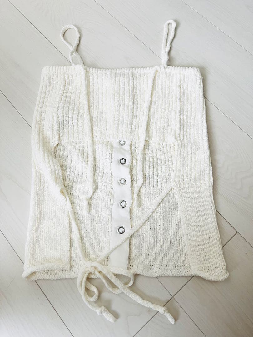 moussy FRONT BUTTON ニットキャミ