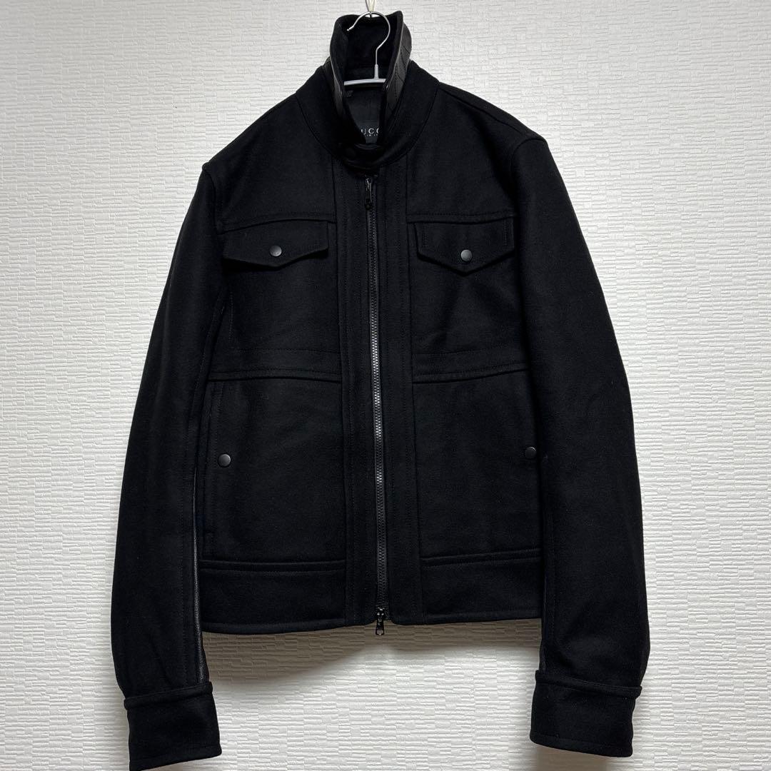 ジャケット・アウター gucci leather wool jacket archive opium