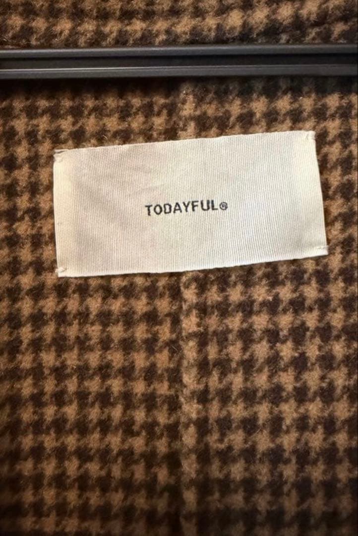 【18日限定お値下げ】TODAYFUL オーバーチェックコート 36