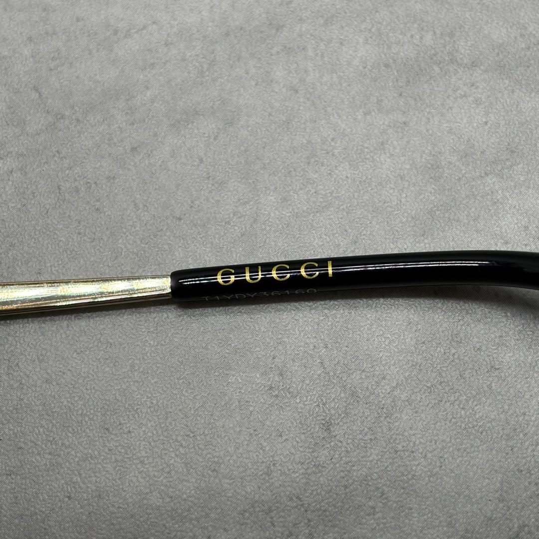 GUCCI GG1089SA ゴールド チェーン メタル サングラス XL