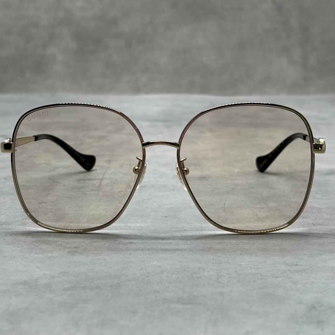GUCCI GG1089SA ゴールド チェーン メタル サングラス XL