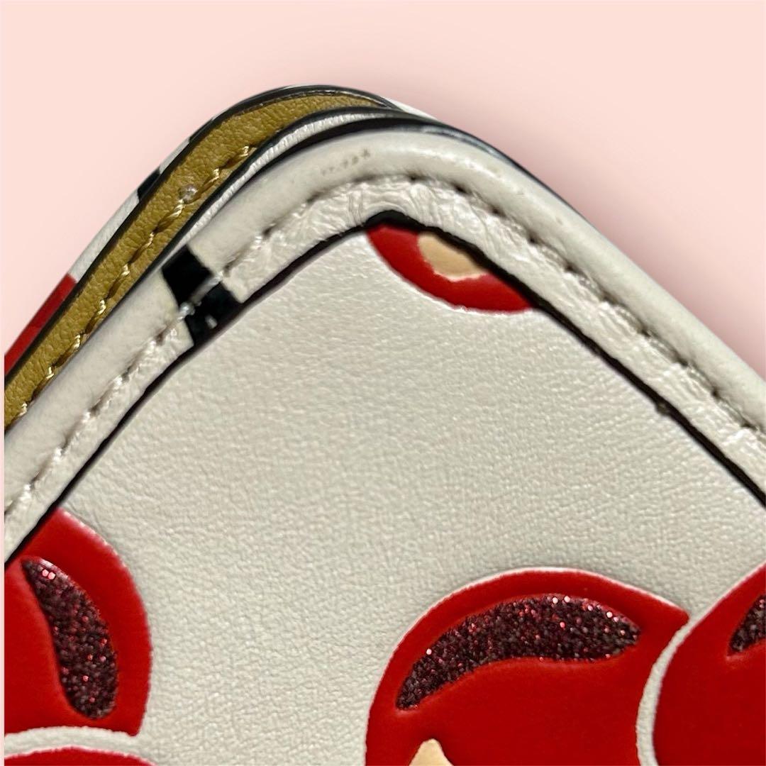 Coach チェリー柄 二つ折り財布　中古品