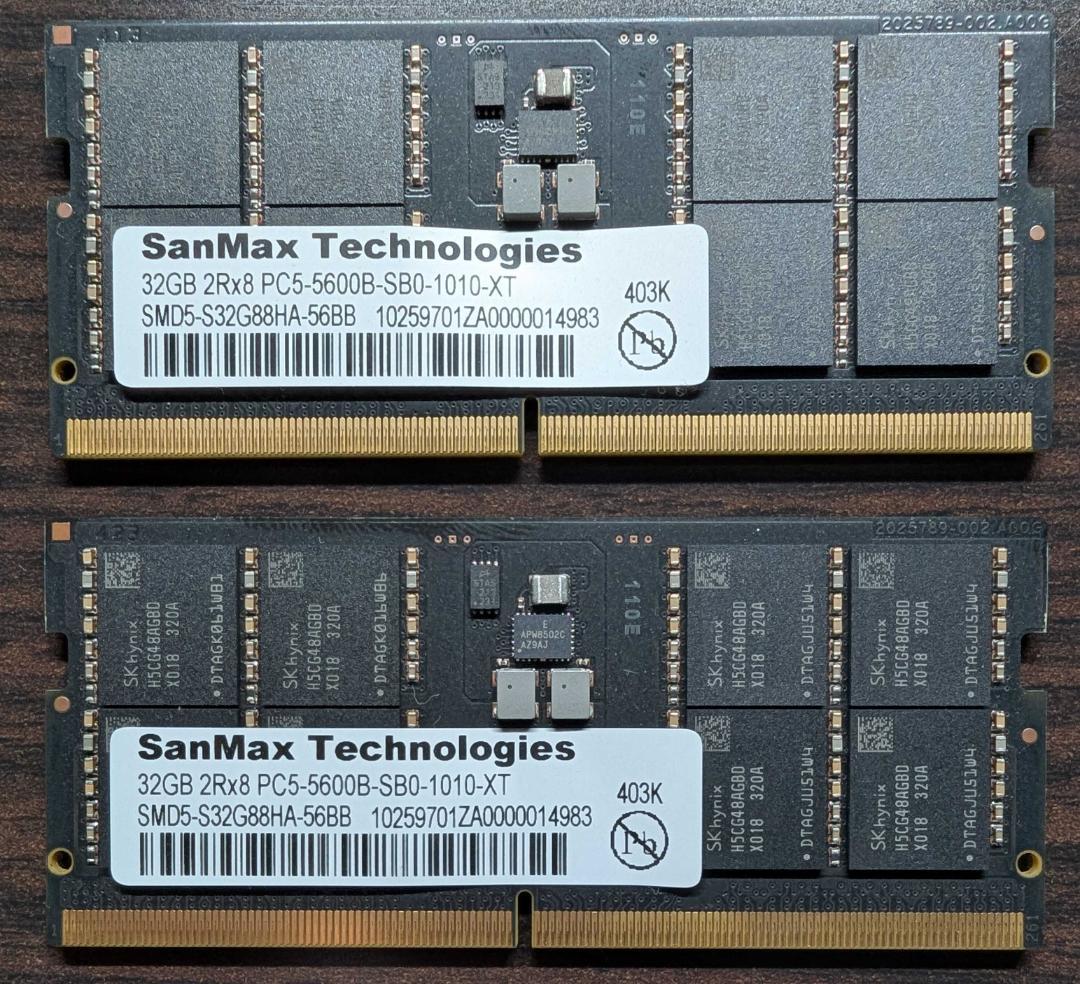 64GB SanMax SO-DIMM SODIMM DDR5-5600 ノート