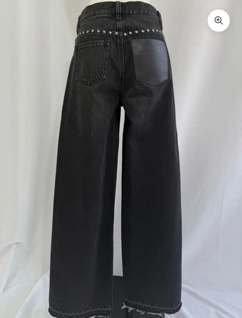 DIANTE RIVET DESIGN LOOSE DENIM ブラック