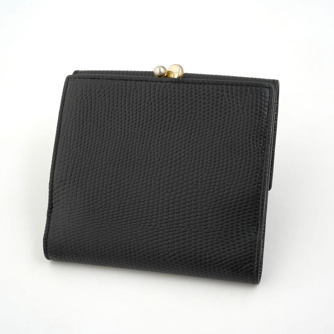 ✨未使用に近い✨　Ferragamo ミニ財布　ヴァラリボン　リザード　ブラック