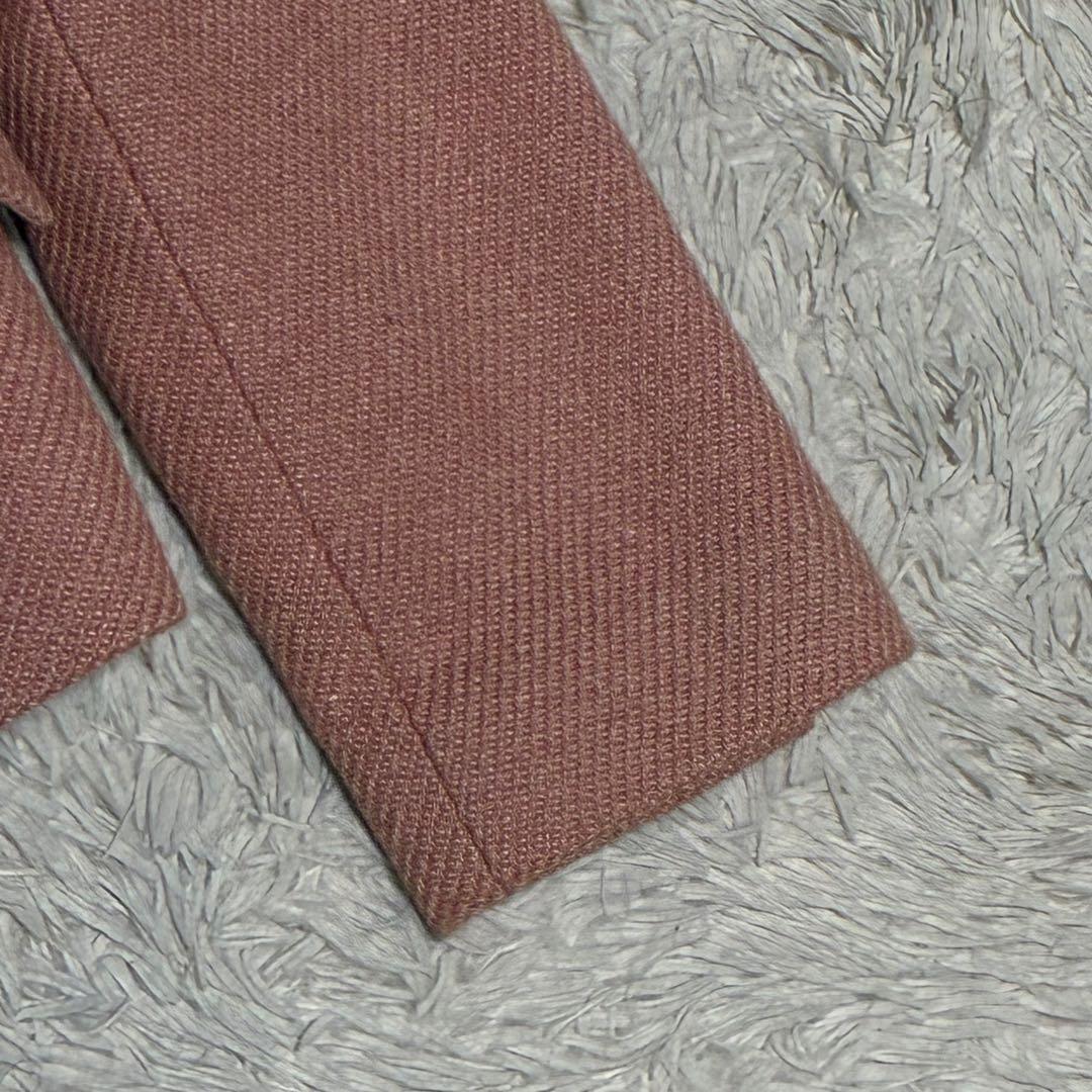 Ralph Lauren 11 L 絹 シルク ピンク ツイード ジャケット
