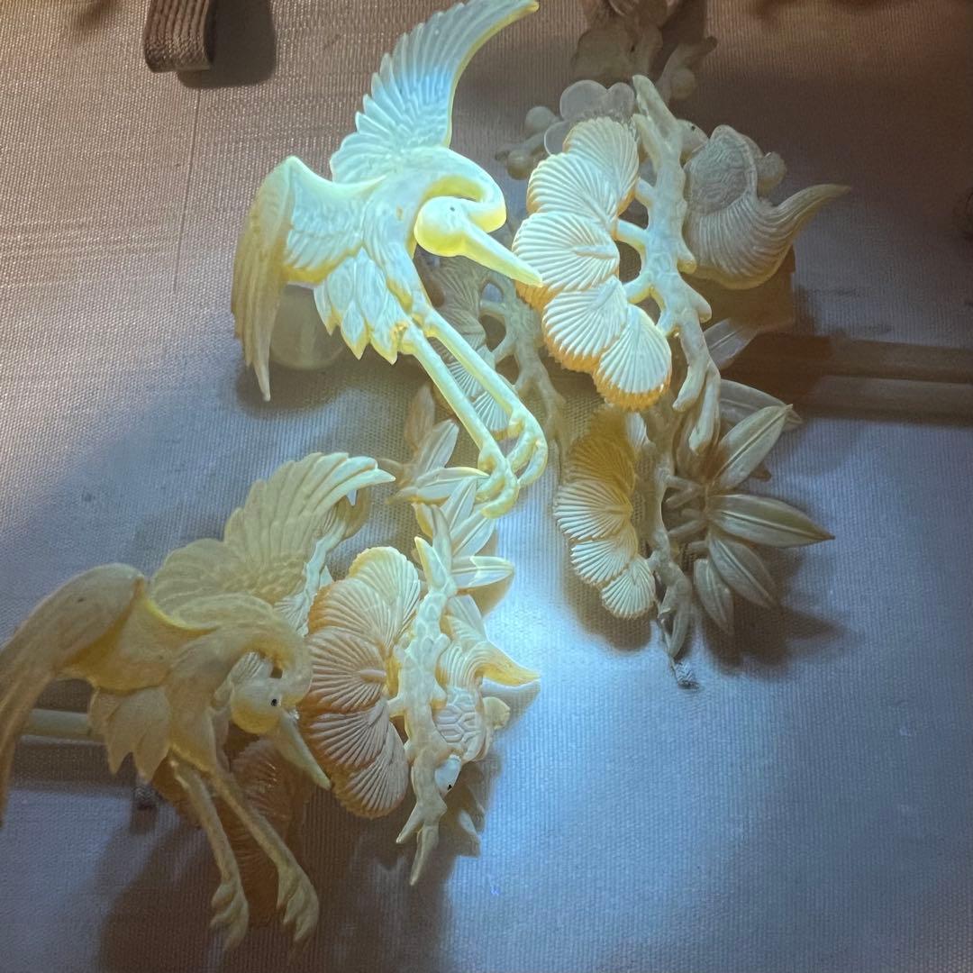 花嫁かんざし 髪飾りセット 和装小物 櫛 簪 くし 髪飾り本鼈甲木箱付き