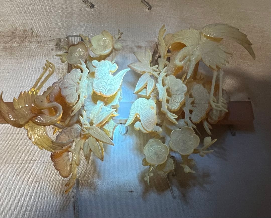 花嫁かんざし 髪飾りセット 和装小物 櫛 簪 くし 髪飾り本鼈甲木箱付き