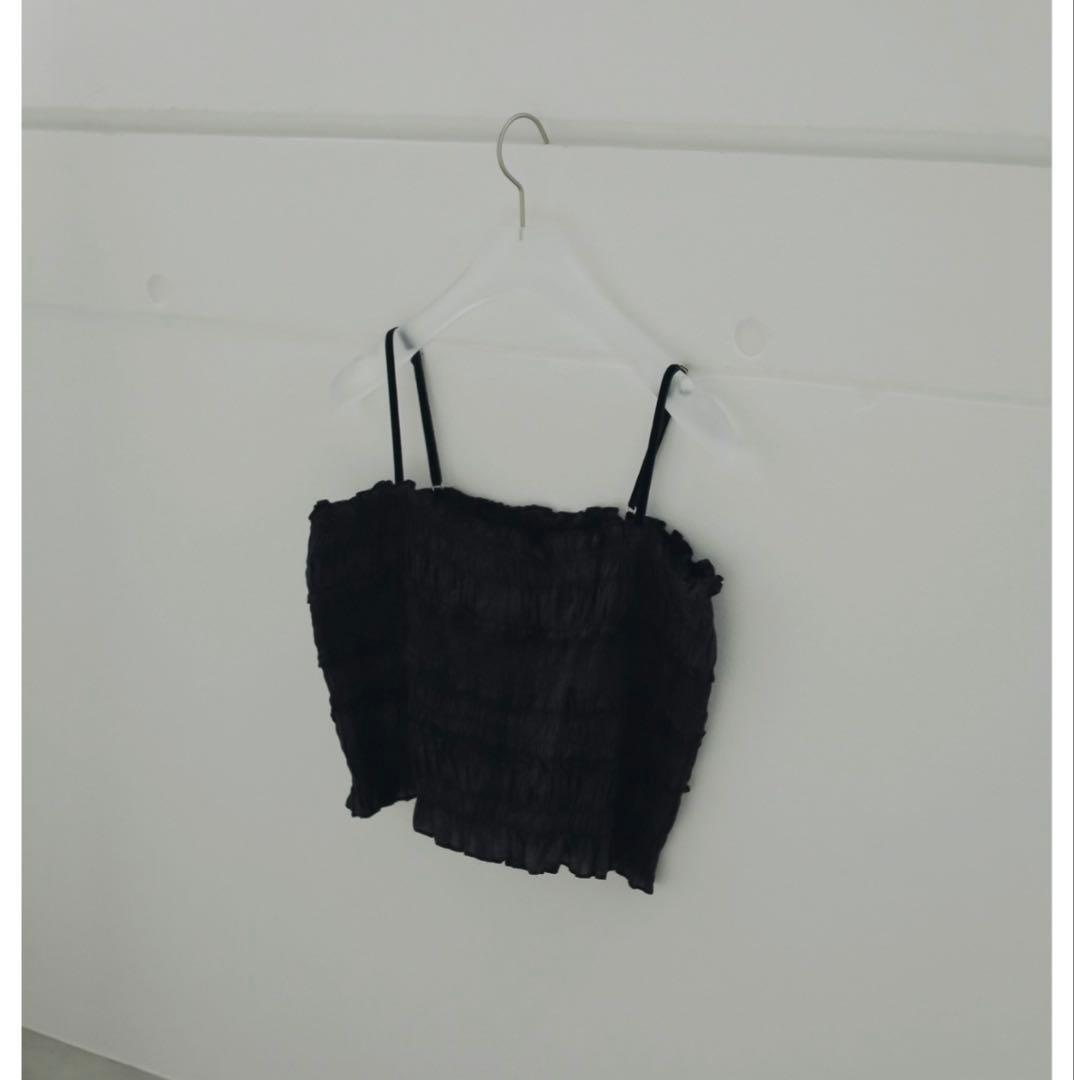 【新品タグ付】anuke Velourstrap Frill Camisole