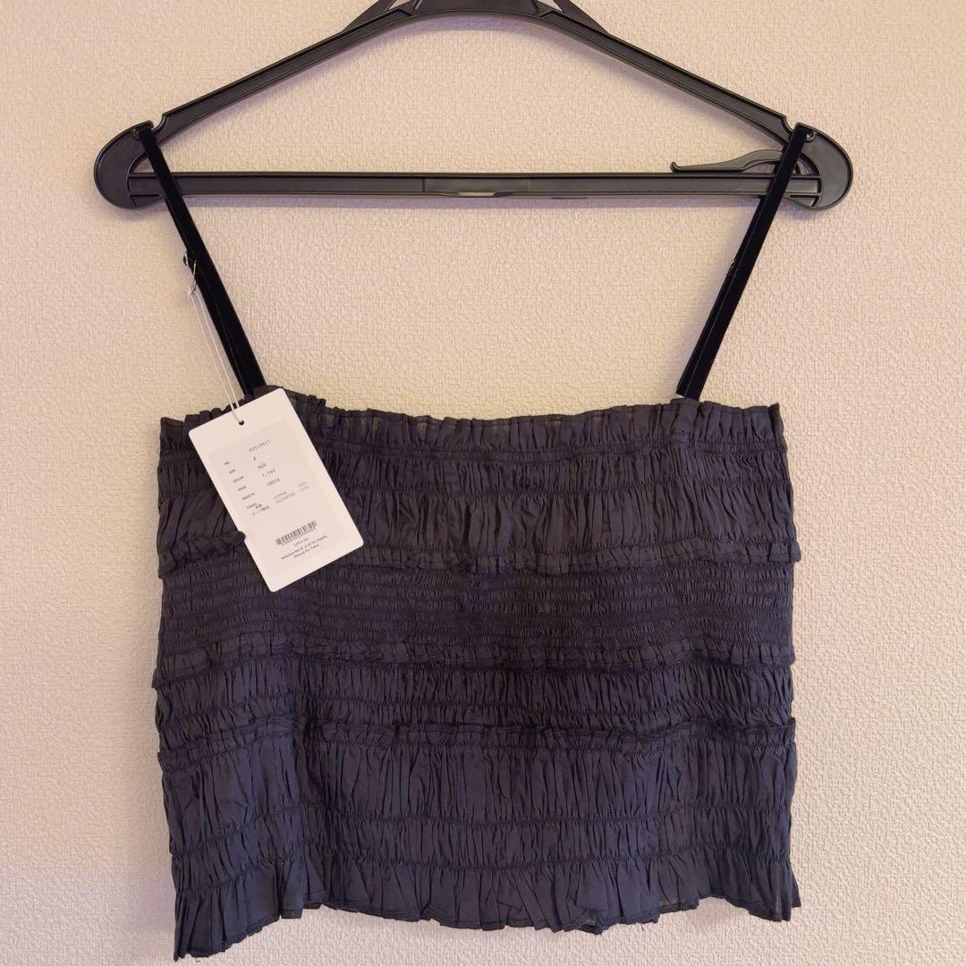 【新品タグ付】anuke Velourstrap Frill Camisole