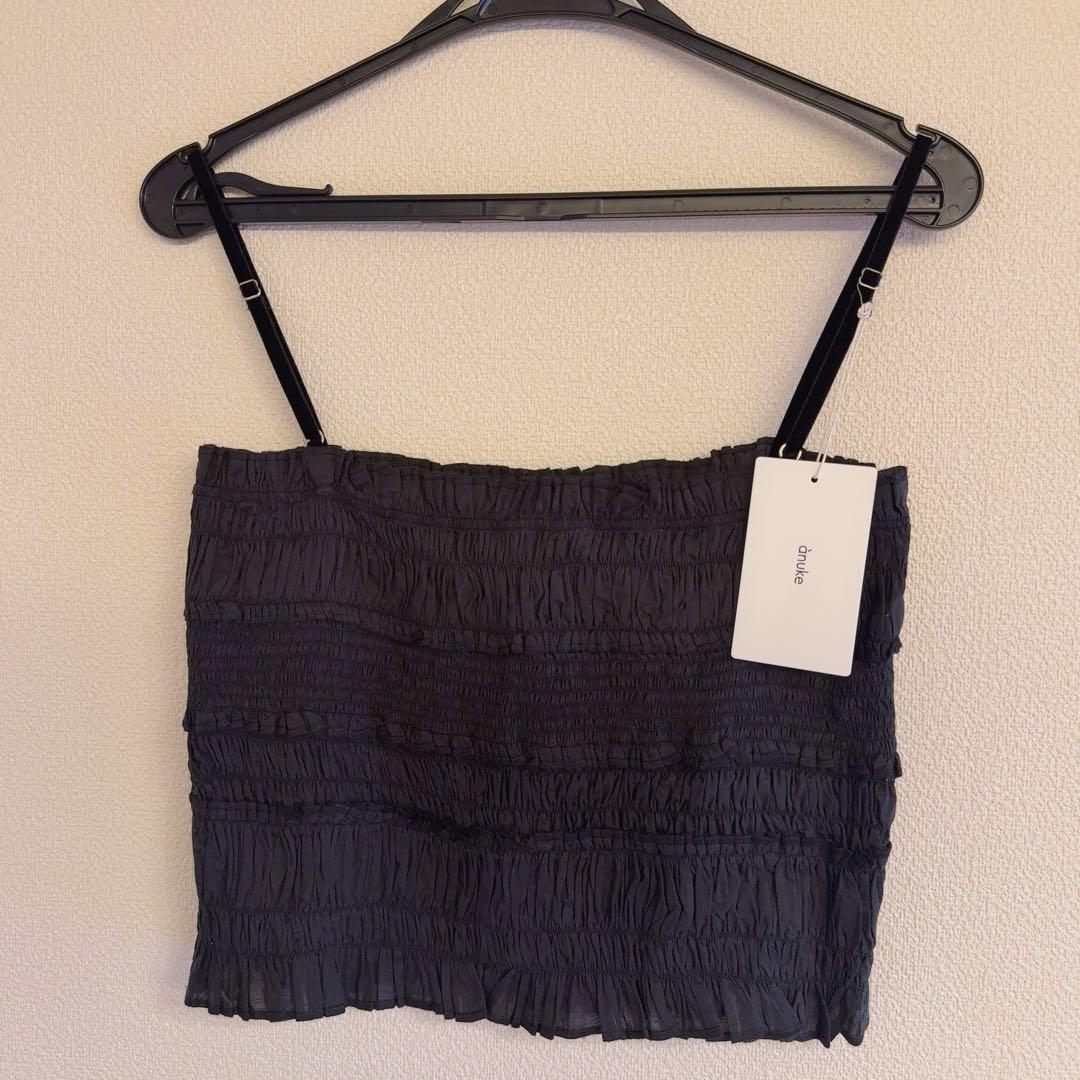 【新品タグ付】anuke Velourstrap Frill Camisole
