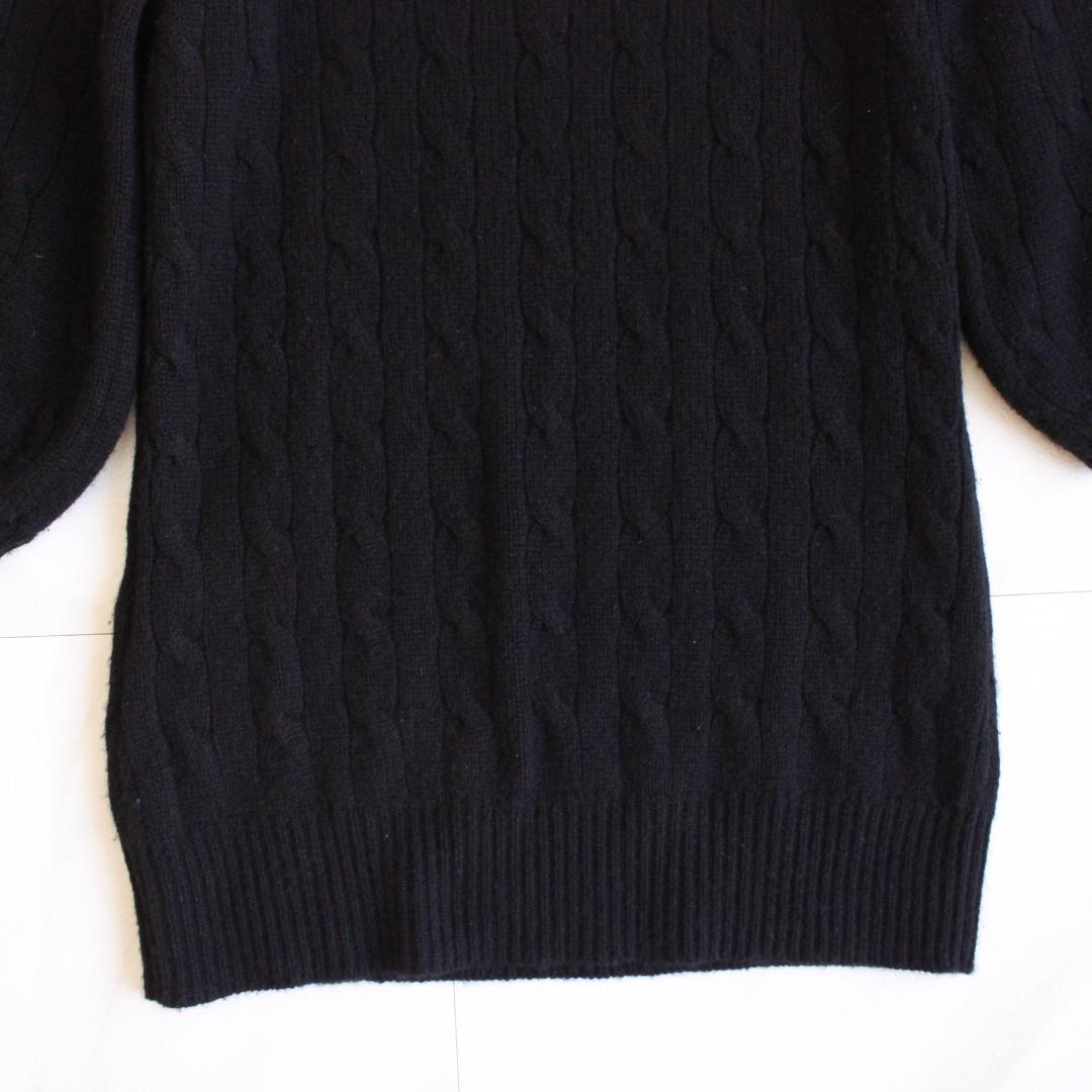 RALPH LAUREN カシミヤ100% ケーブル編み 半袖ニット Sサイズ