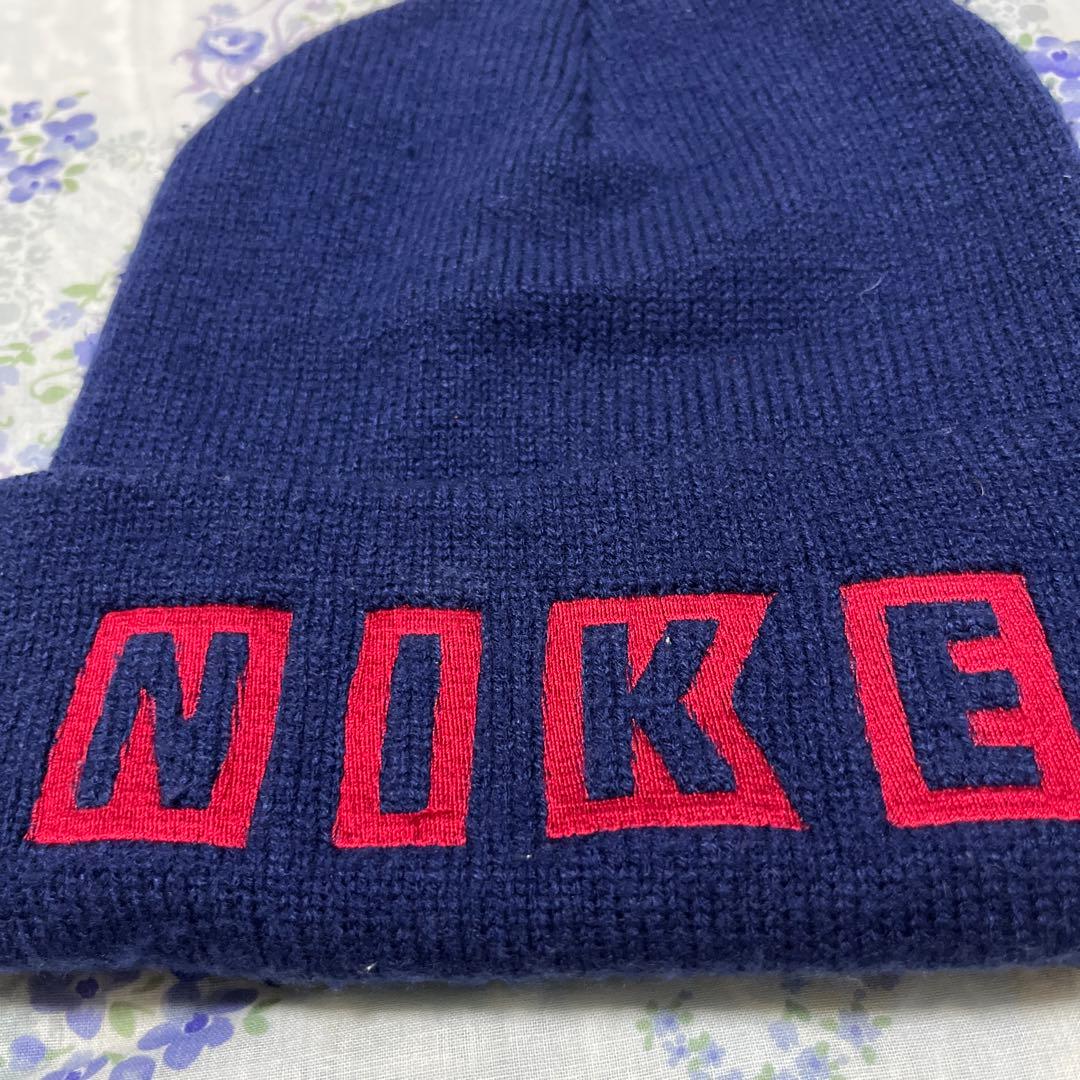 【90s】　NIKE ニット帽　　帽子　銀タグ
