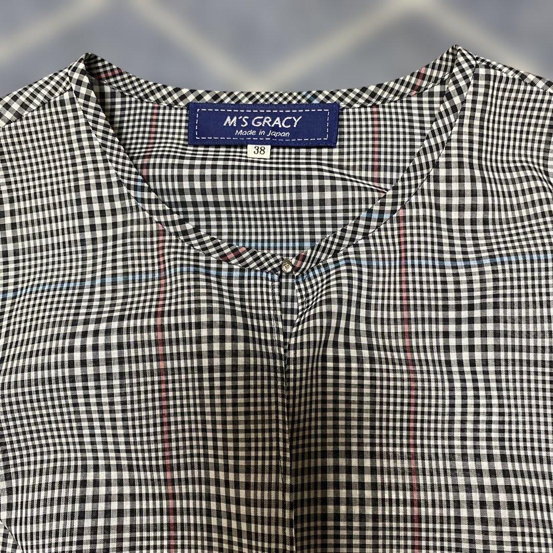 M's Gracy チェック柄トレンチコート 38 美品