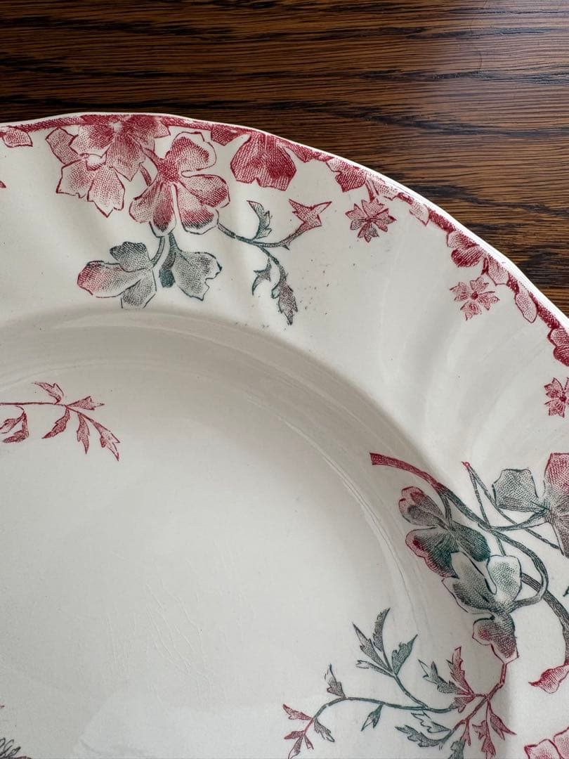 LONGWY 《ETE》お花柄の可愛らしいプレート フランスアンティーク