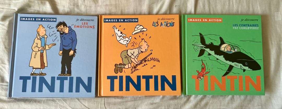 【希少】TINTIN タンタンの冒険　フランス語版　片観音構成 絵本3冊セット