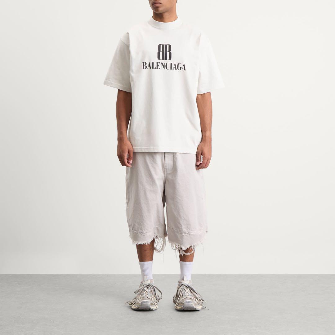 【美品】BALENCIAGA ダブルBロゴ　Tシャツ