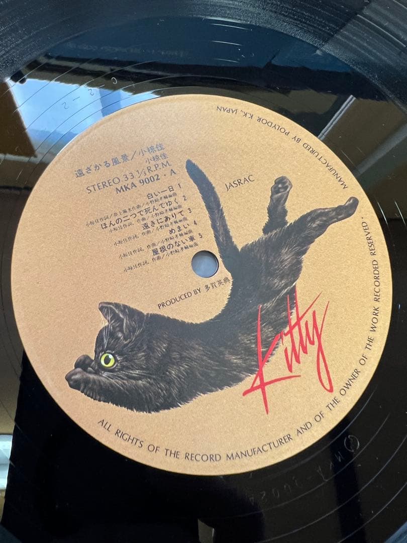廃盤/サイン入　小椋佳 遠ざかる風景 76年 初ライブ盤 LP邦楽レコード