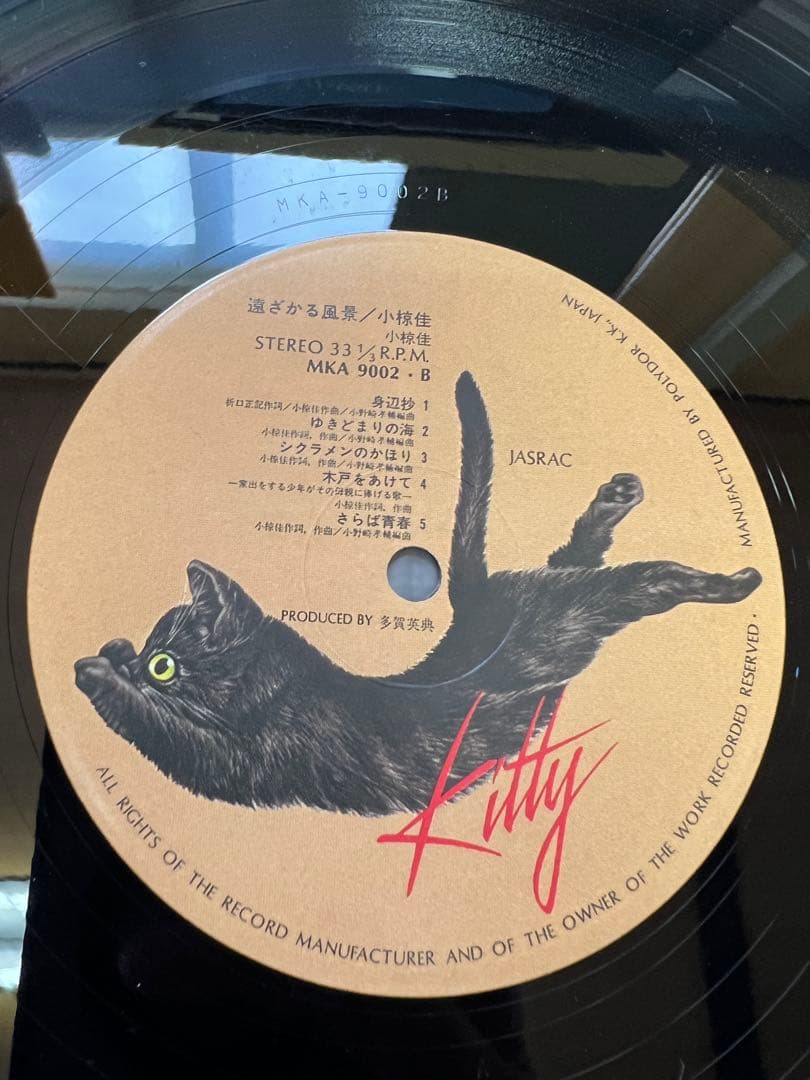 廃盤/サイン入　小椋佳 遠ざかる風景 76年 初ライブ盤 LP邦楽レコード