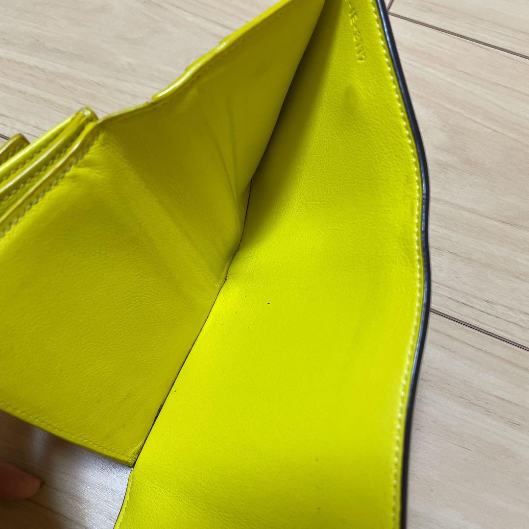 CÉLINE 二つ折り財布 グレー/イエロー 保存袋付き