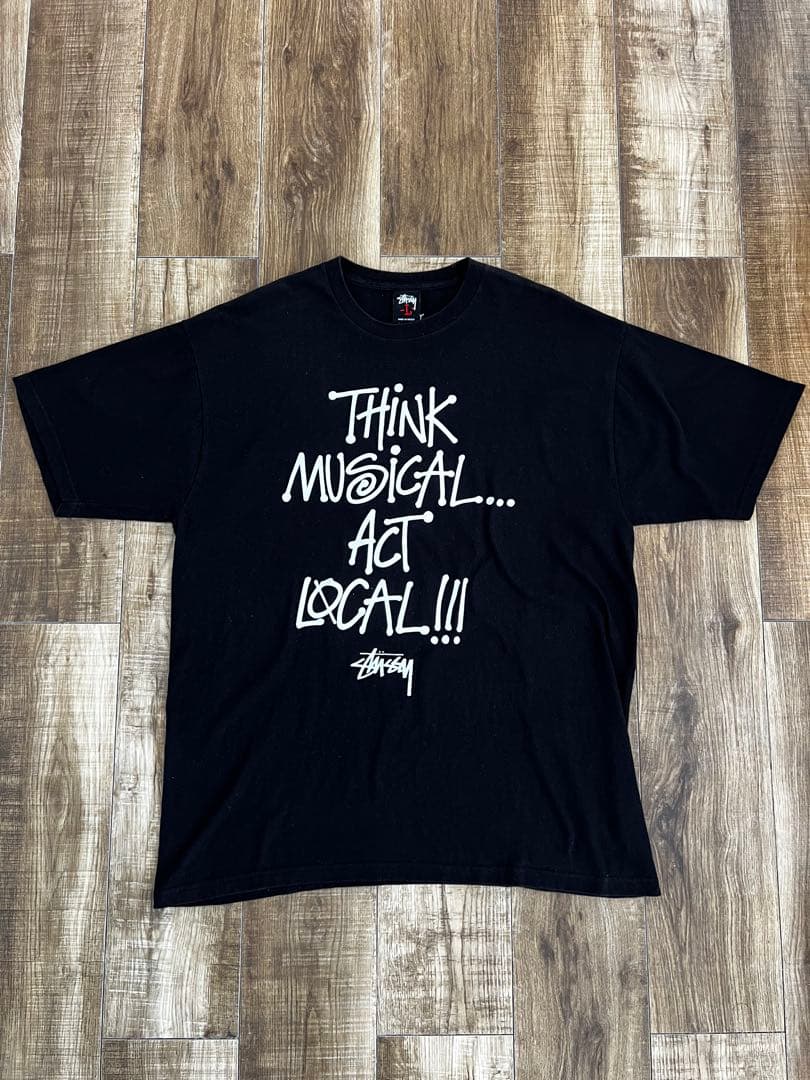 STÜSSY × TOWER RECORDS 2010 黒 L タワレコ コラボ