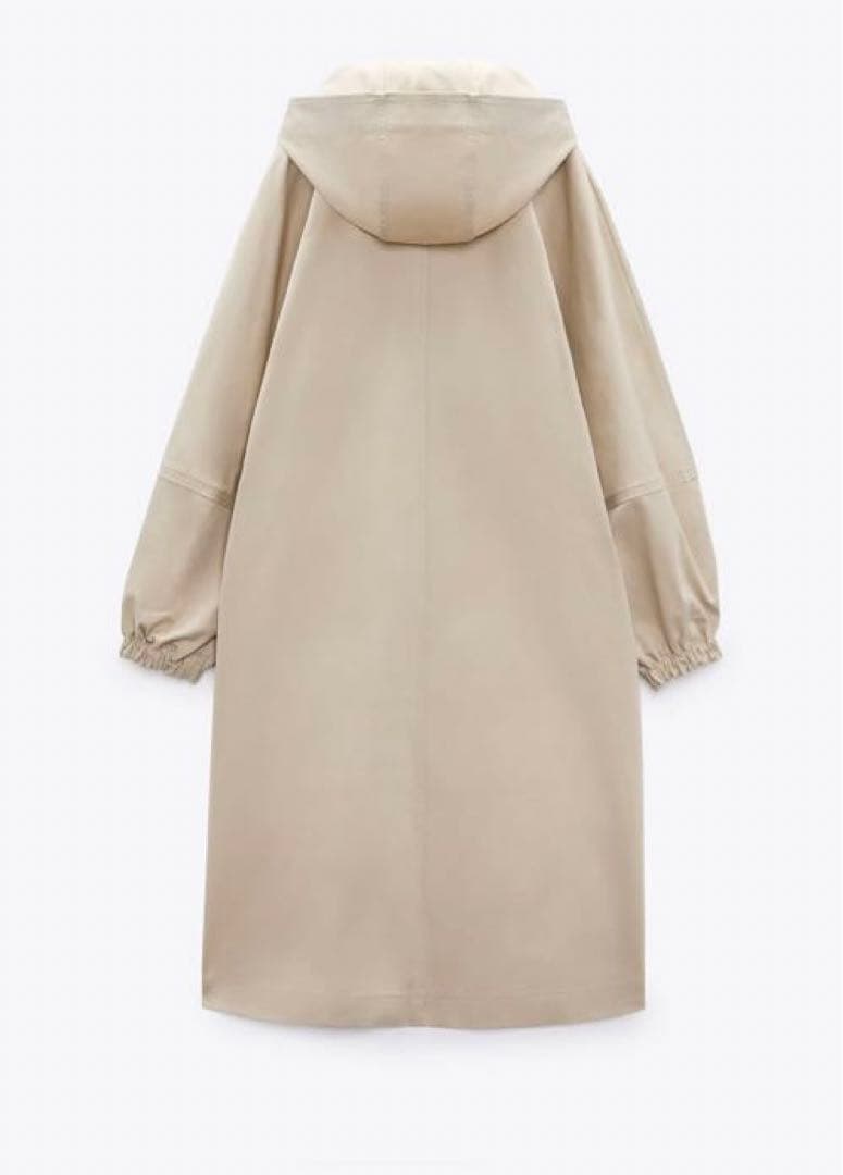 ZARA フード付き オーバーサイズ トレンチコート バルーンスリーブ 新品