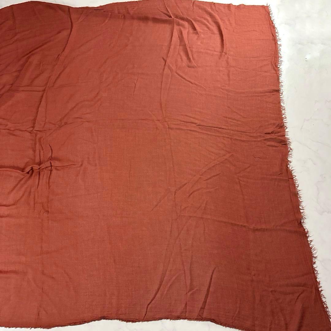 極美品✨ ファリエロサルティ 大判ストール カシミヤ混 テラコッタ イタリア製