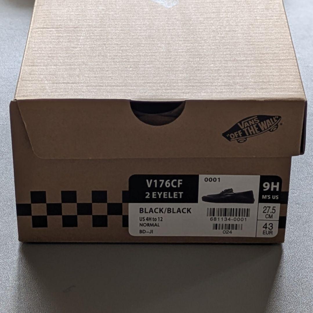靴 VANS 2 EYELET V176CF BLACK 9H 27.5cm