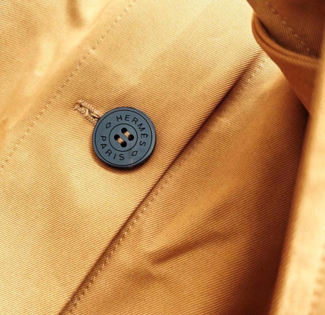 超美品♡HERMES 2020 トレンチコート　オレンジブラウン