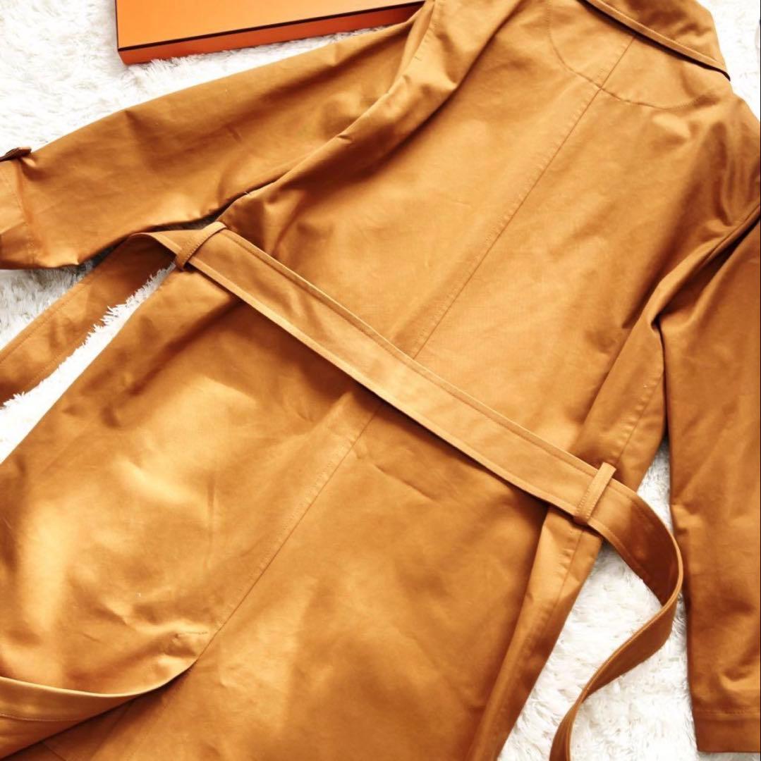 超美品♡HERMES 2020 トレンチコート　オレンジブラウン