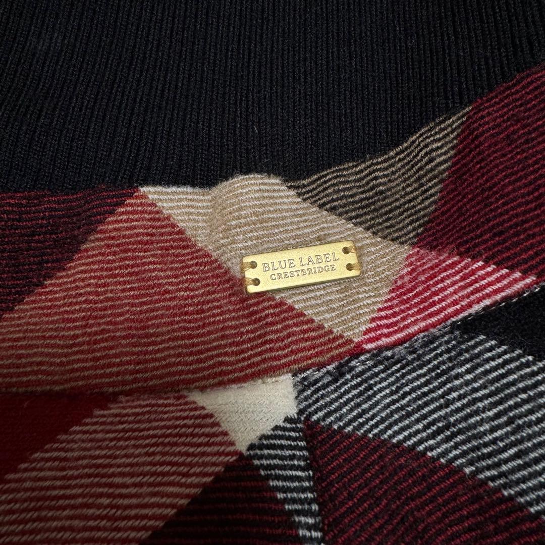 美品 BLUE LABEL CRESTBRIDGE チェック切替ワンピース 38