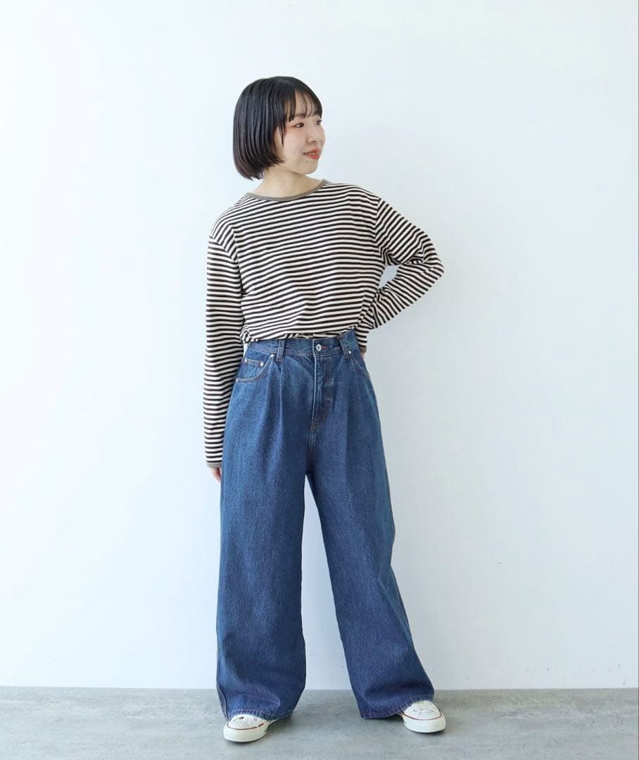 PAR ICI デニムタックパンツ