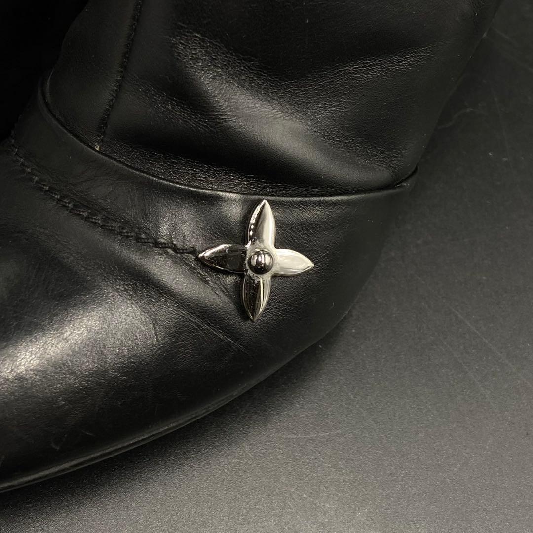 ルイヴィトン ロングブーツ ブラック レザー 25.0cm相当