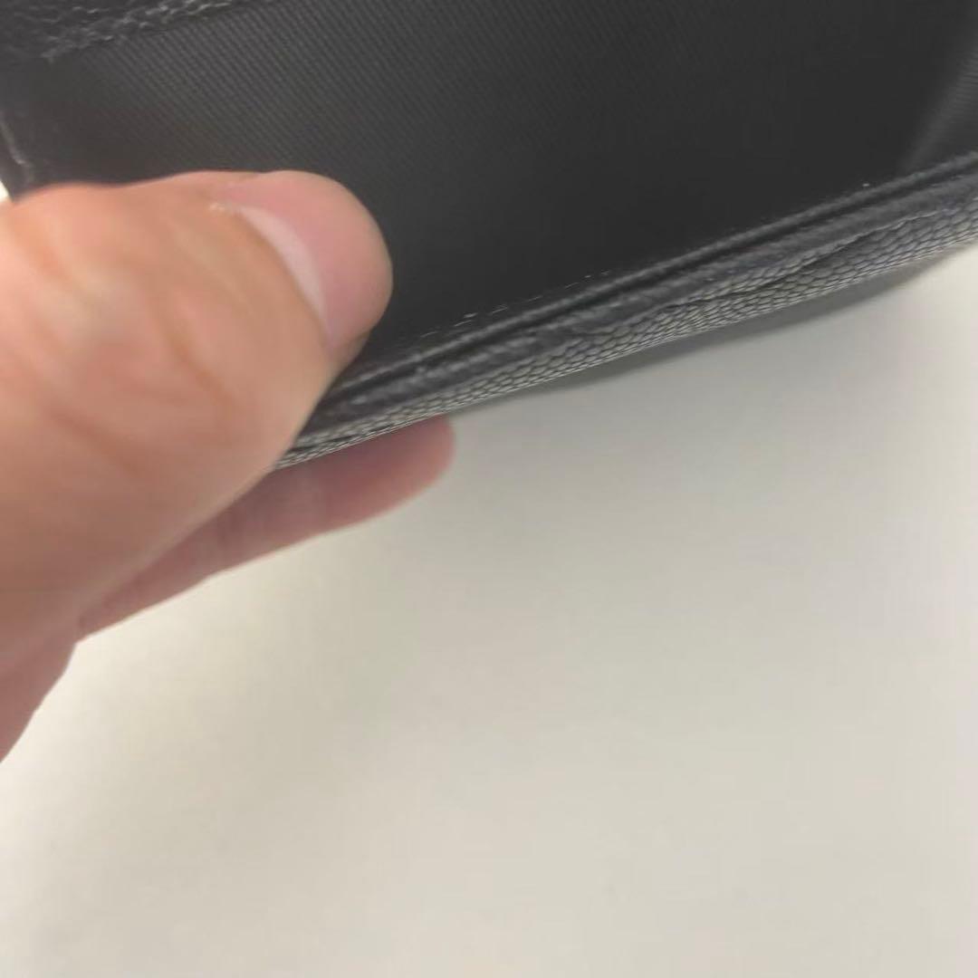 SAINT LAURENT キルティング 三つ折り財布 レザー 中古品