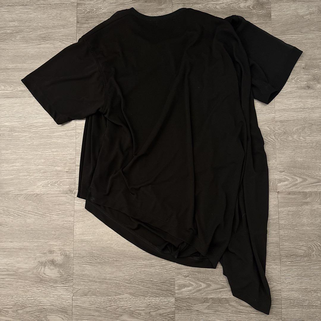 Y's YohjiYamamoto 片袖シアー アシンメトリーTシャツ Sサイズ