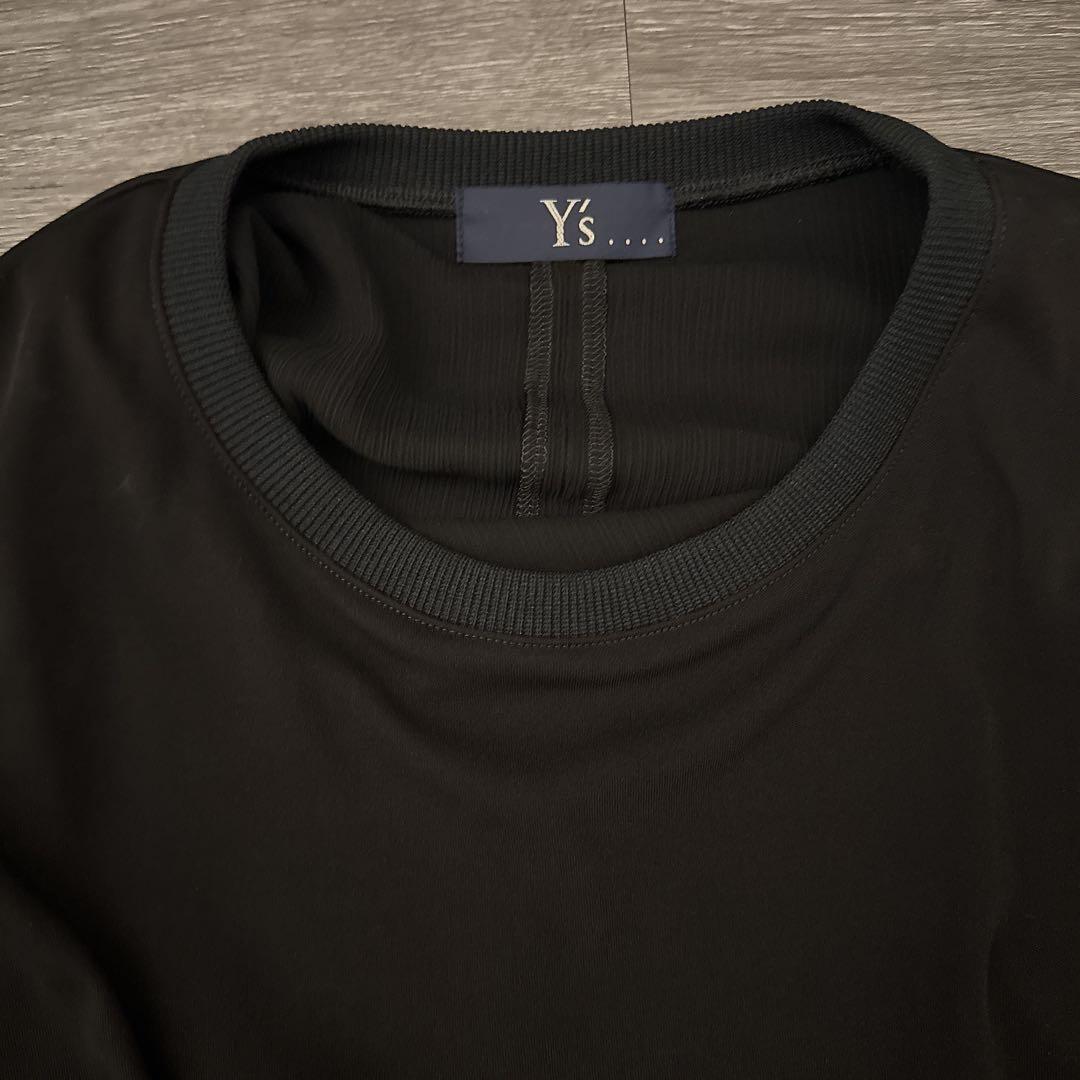 Y's YohjiYamamoto 片袖シアー アシンメトリーTシャツ Sサイズ