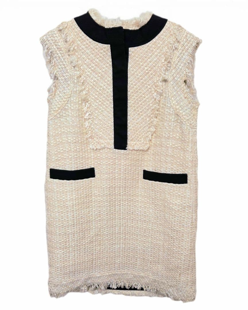 【美品】 sacai★サカイ ツィードワンピース ライトベージュ M