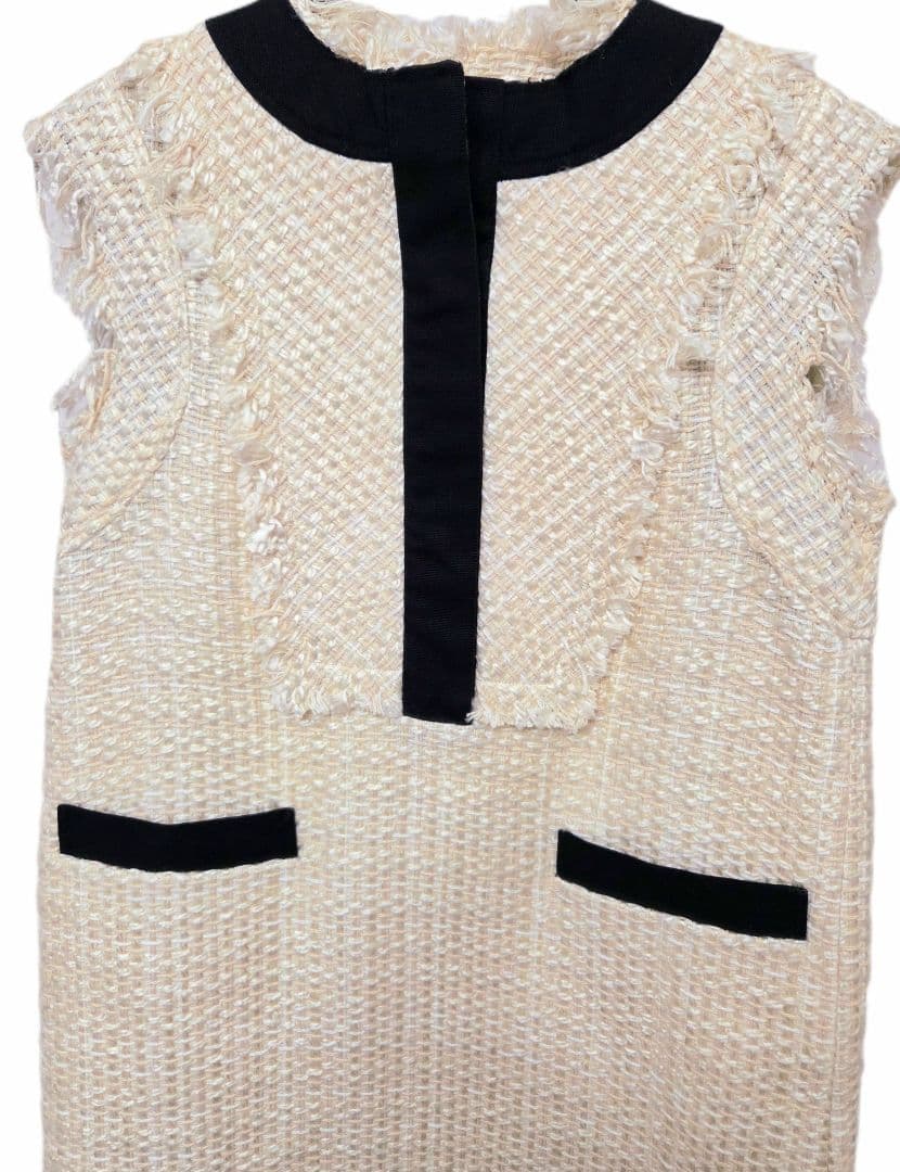 【美品】 sacai★サカイ ツィードワンピース ライトベージュ M