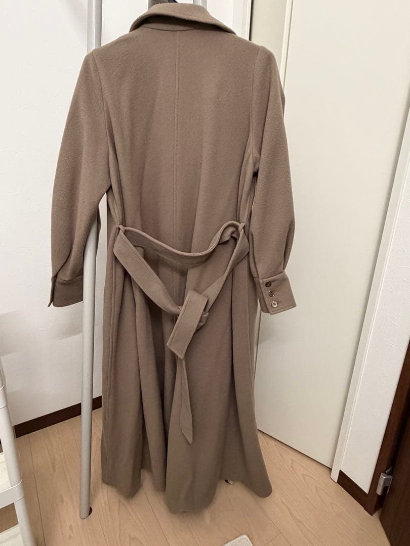 Ameri コート　ベージュ　POOFY FLARE LONG COAT