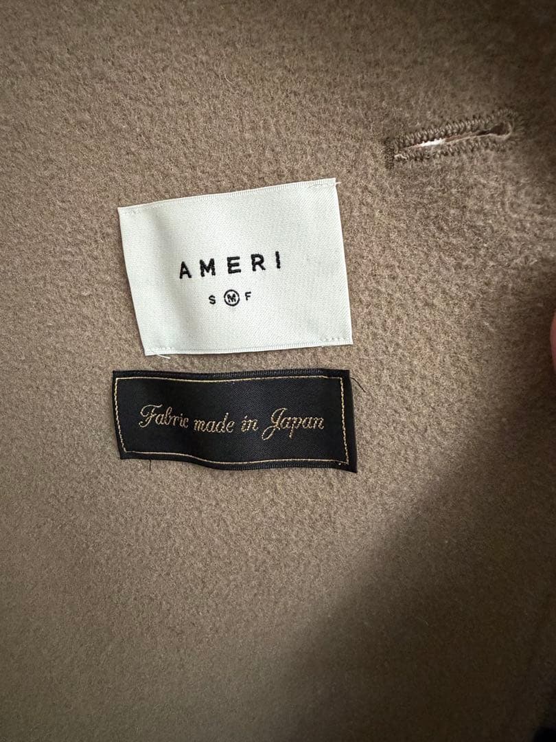 Ameri コート　ベージュ　POOFY FLARE LONG COAT