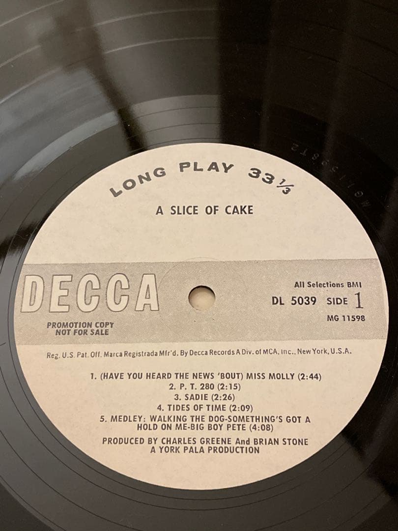 【激レア・USプロモ盤】The Cake / A Slice of Cake