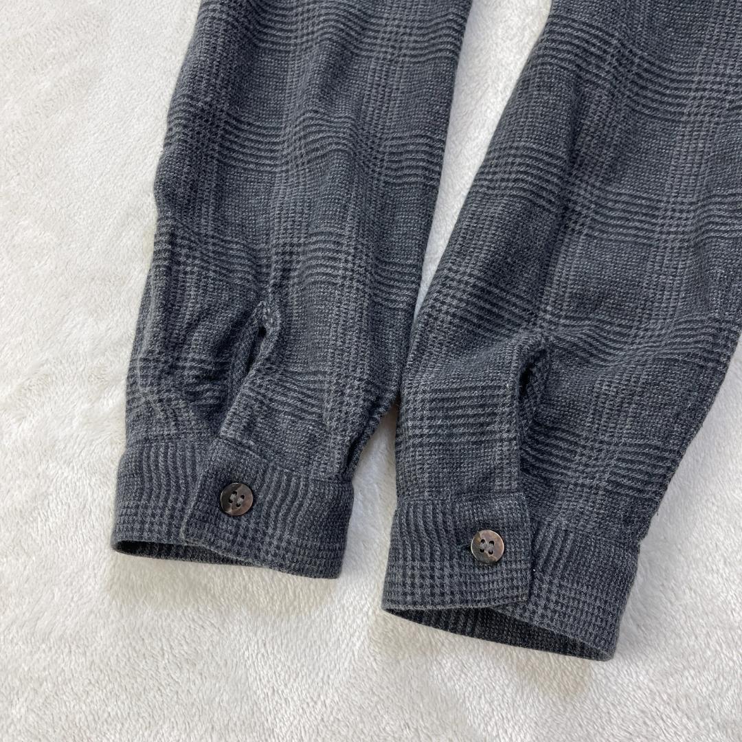 Plantation　グレンチェックスキッパーワンピース　グレー