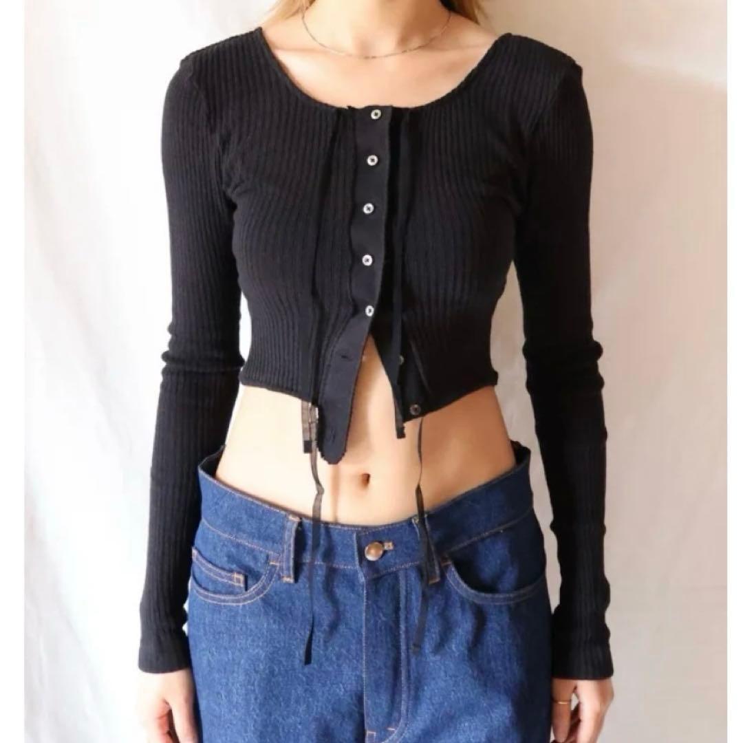 【美品】フミカウチダ　fumika uchida rib corset tops