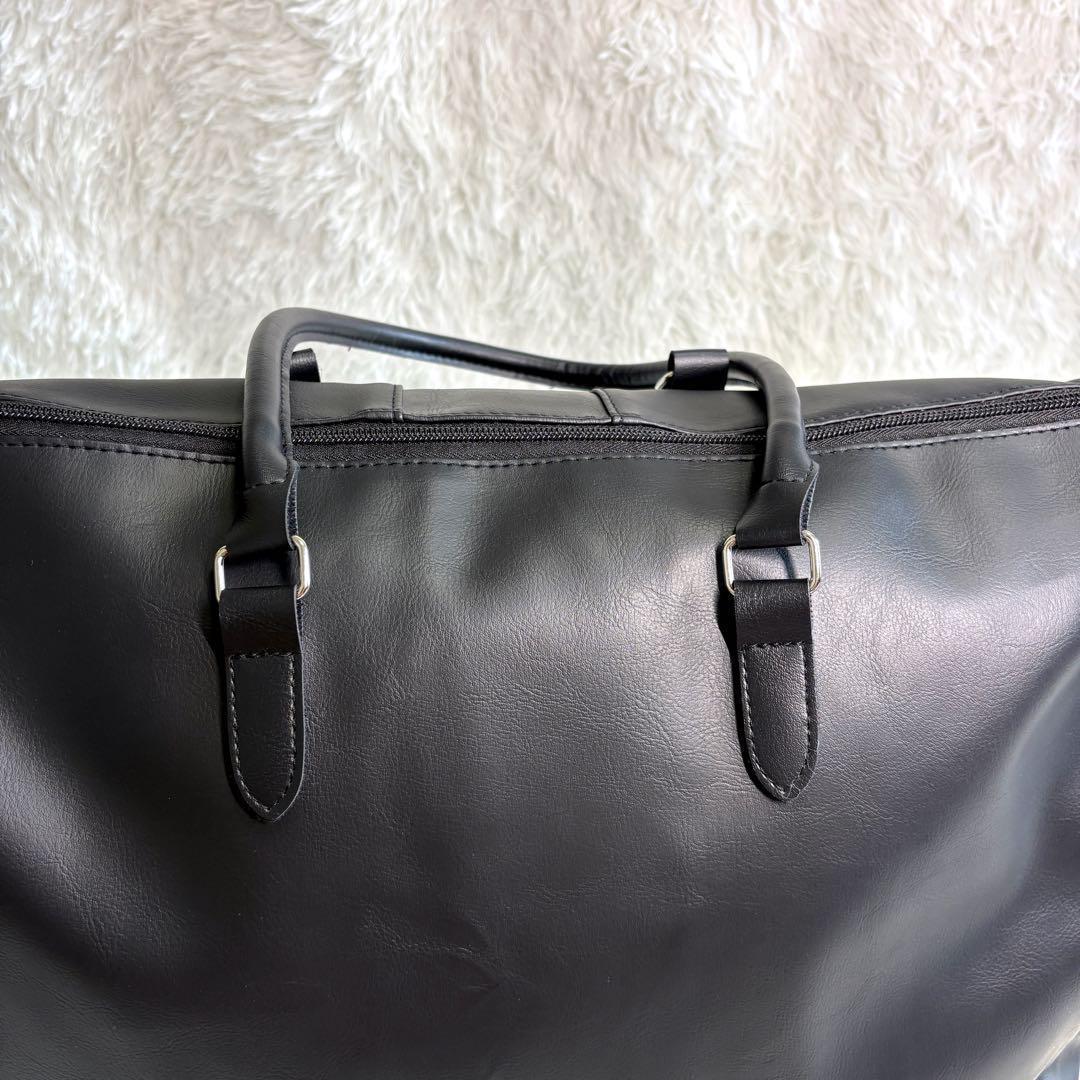 【美品】BEAMS ビジネストート バッグ ゴルフバッグ レザー ブラック A4