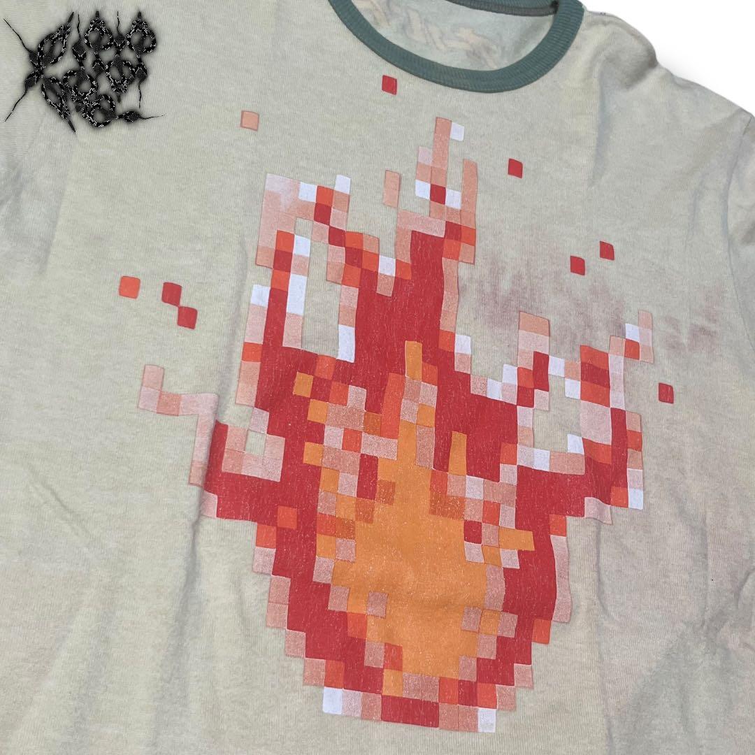 トップス Also Beauty:Beast Pixel Fire Tee