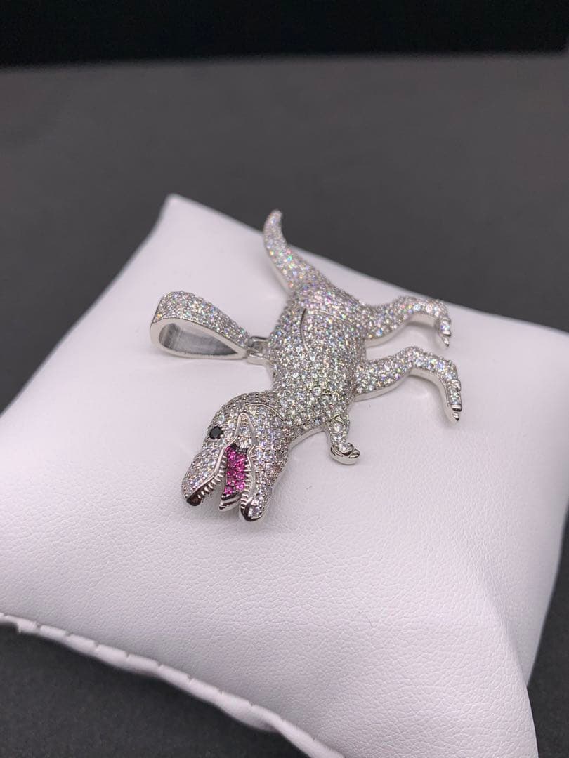 恐竜 ティラノサウルス T REX ジルコニア ブリンブリン ネックレス CZ