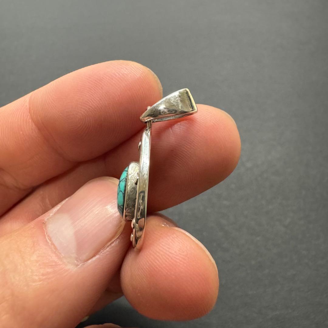 【silver925】ターコイズ ネックレストップ