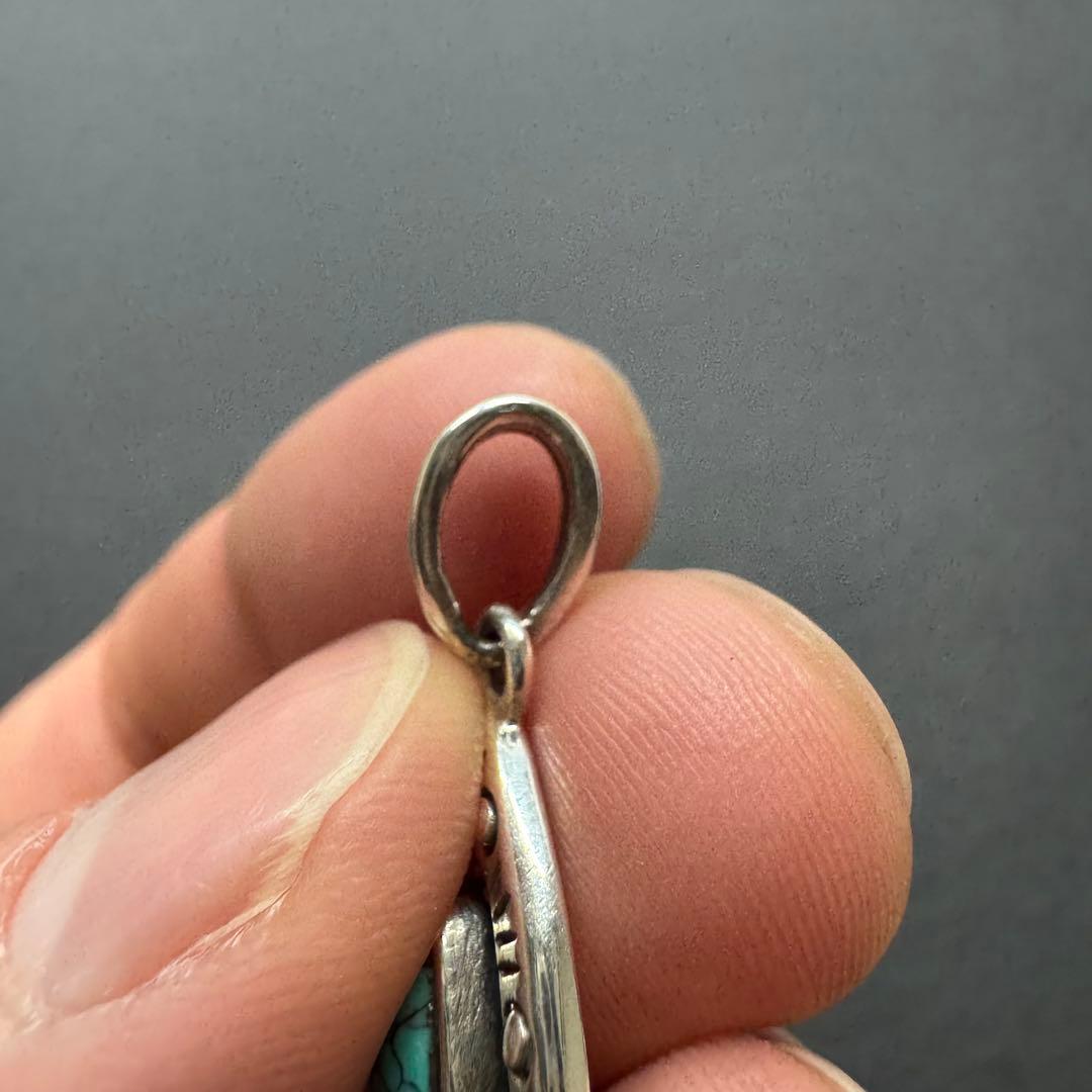 【silver925】ターコイズ ネックレストップ