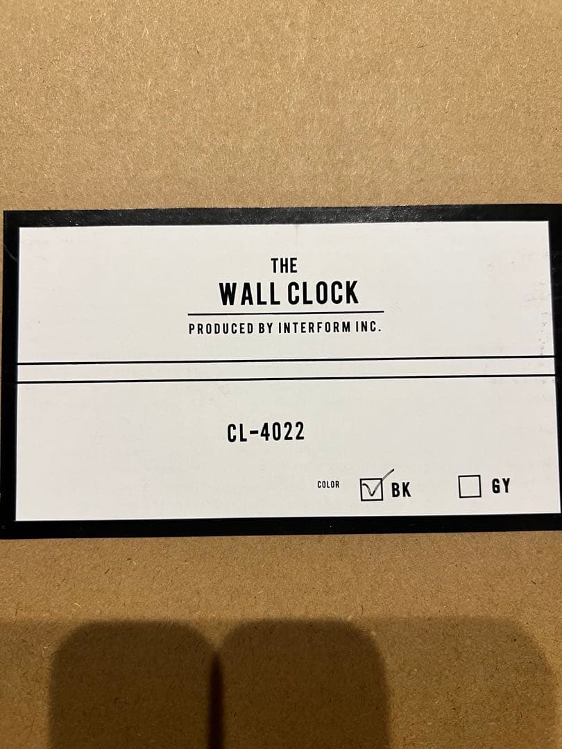 INTERFORM 掛け時計オンネラCL-4022BK スイープムーブメント